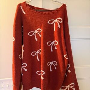 Red Bow Sweater